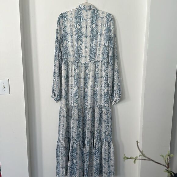 Karlie Printed Lo g Sleeve Maxidress L - Picture 8 of 10